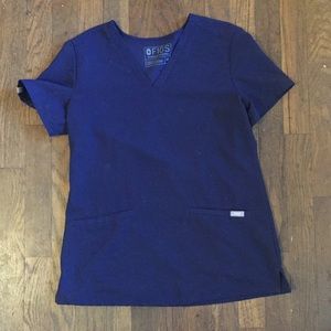 Figs navy scrubs top